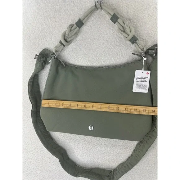 Lululemon Convertible Ruched Crossbody Bag OS Green NEW Water-Repellent 6.5L - Picture 5 of 15